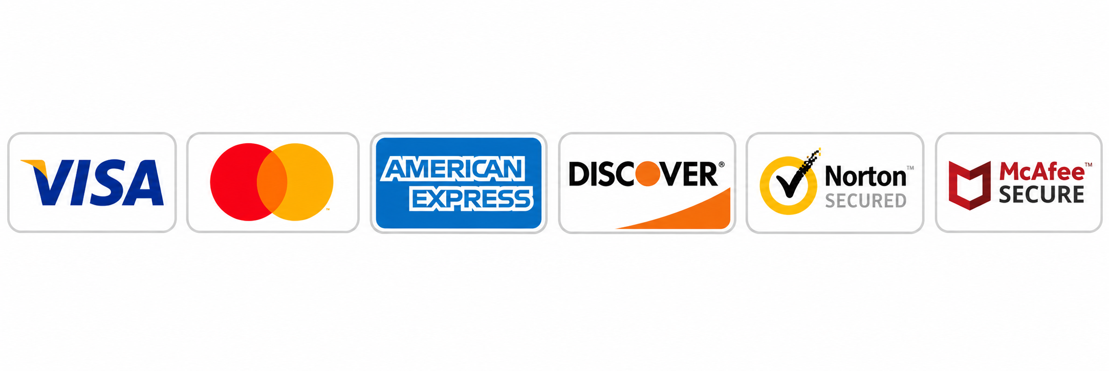 Accepted payment and checkout security badges